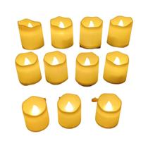 Vela Eletrônica LED Sem Chama, Pacote Com 6, Luz De Chá Realista Com Efeito De Gotejamento De Cera