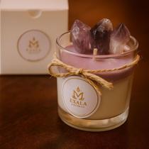 Vela em Pote Vidro com Ametista 150g Vela em Pote Vidro com Ametista 150g