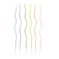 Vela Espiral Fina Colors Candy - SilverFestas