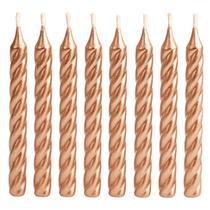 Vela espiral metalizada c/08un.