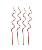 Vela Espiral Rose Gold - Elegância para Bolos de Aniversário