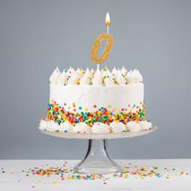 Vela Festa de Aniversário Pick Glitter Dourada