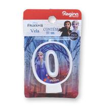 Vela Festa Frozen Número 0 - 01 unidade - Regina - Rizzo Festas