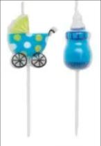 Vela festivela baby azul