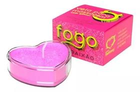 Vela Fogo Da Paixão Chiclete Gliter Beijável Sexy Fantasy