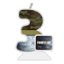 Vela - Free Fire N 3 - 1 unidade - Festcolor - Rizzo