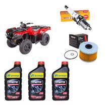 Vela ignicao fourtrax bkr5e11 com oleo 10w30 e filtro oleo