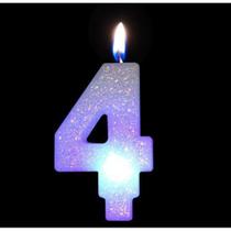 Vela Led Branca 04 - Silver Plastic