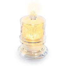 Vela Led Decorativa Bateria Eletronica Transparente Realista