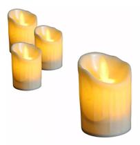 Vela Led Decorativa Romântica Artificial Plástico Conjunto 2