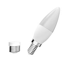 Vela led e14+e27 6w 4000k leitoso 127/220v luminatti