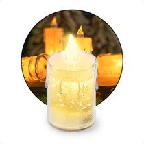 Vela Led Eletrônica Artificial Pequena Decorativa Noturna