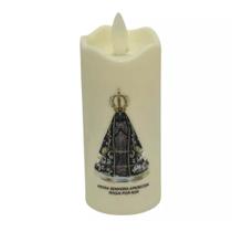 Vela Led Eletrônica Chama Fina Decorativa Estampa Religiosa Vela Led Eletrônica Chama Fina Decorativa Estampa Religiosa