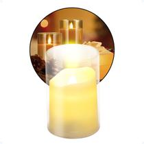 Vela Led Eletrônica Decoração Casamento Natal Amarela Copo - Hxt