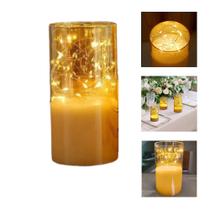 Vela LED Fio De Fada Decorativas Cordão de Luz Retro em Vidro Champanhe Cordão de Luz LED HM232