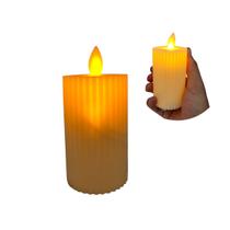 Vela Led Média Decorativa Chama Viva Oscilante 9cm