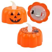 Vela Led mini 4cm Abóbora Bateria Enfeite Halloween Festa