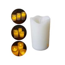 Vela Led Pilha Média Parafina Chama Viva Oscilante 12,5cm