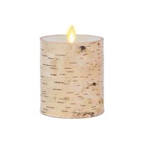 Vela LED sem chama Luminara Real Birch Bark Envolvida 9x11cm Vela LED sem chama Luminara Real Birch Bark Envolvida 9x11cm