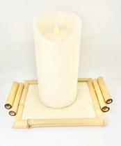 Vela Led Simula Vela Acesa Decoração 20cm