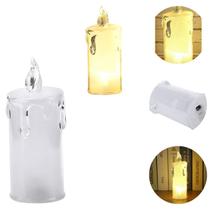 Vela LED Transparente Luz Eletrônica Decoração 8cm