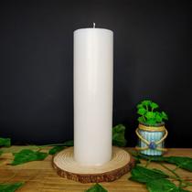 Vela litúrgica 7x22cm branca 740g - casa fé