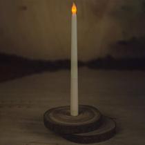 Vela longa de LED branco quente à pilhas 28 cm