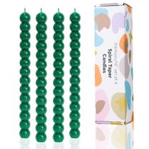 Vela LPUSA Spiral Taper Verde escuro 25,5 cm, 4 unidades