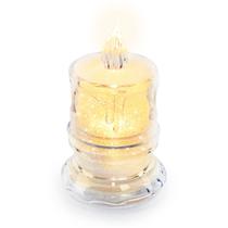 Vela Luz Led Eletroinica Transparente Artificial Chama Viva