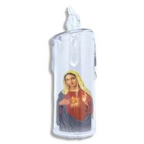Vela Luz Led Eletrônica Religiosa Plástico + Baterias