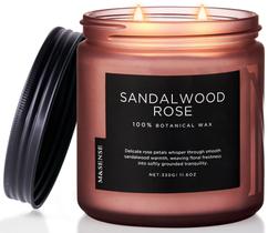 Vela M&SENSE Sandalwood Rose 330g Cera de Soja 70h Burn