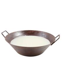 Vela Marfim No Tacho de Ferro Rústico G