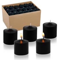 Vela Mi Ka YiA 36 unidades preta votiva de 10 horas de queima Vela Mi Ka YiA 36 unidades preta votiva de 10 horas de queima