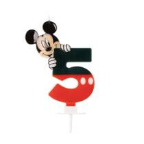 Vela Mickey Número 5 - SilverFestas