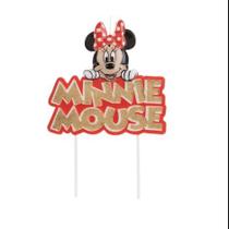 Vela minnie colorido glitter dourado