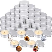 Vela MTLEE, 50 peças de lata perfumada de casamento, 4x1,7 cm