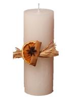 Vela Natalina com Enfeite Branco