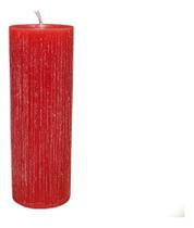 Vela Natalina Decorativa 7x20 Cor Vermelha Enfeite Sua Casa