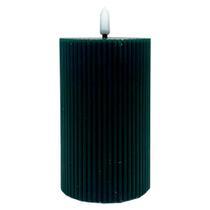 Vela Natalina Verde Decorativa com Led 16cm DG4235