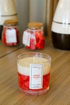 Vela no Copo com Corações - Essência de Morango - 400g