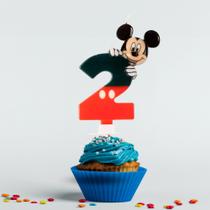 Vela Número 2 Festa Mickey Clássico decoração aniversário
