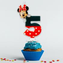 Vela Número 5 Festa Minnie Mouse decoração aniversário - SILVER PLASTC