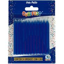 Vela Palito Azul Com 24 - Curifest Vela Palito Azul Com 24 - Curifest