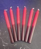 Vela Palito Bicolor Vermelha e Preta