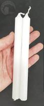 Vela Palito Branca - Pacote com 2 Velas de Parafina e Pavio Vela Palito Branca - Pacote com 2 Velas de Parafina e Pavio
