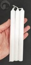 Vela Palito Branca - Pacote com 3 Velas de Parafina e Pavio Vela Palito Branca - Pacote com 3 Velas de Parafina e Pavio