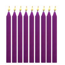 Vela Palito Colorida Roxo Atacado 50 unidades 14cm