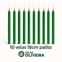 Vela Palito Comum Varias Cores-10 Unidades