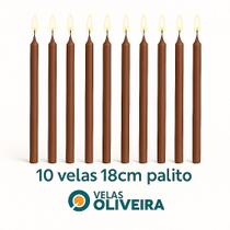 Vela Palito Comum Varias Cores-10 Unidades