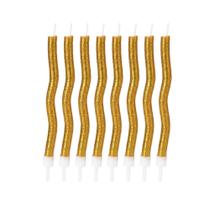 Vela Palito Espiral com Glitter 8cm - SilverFestas